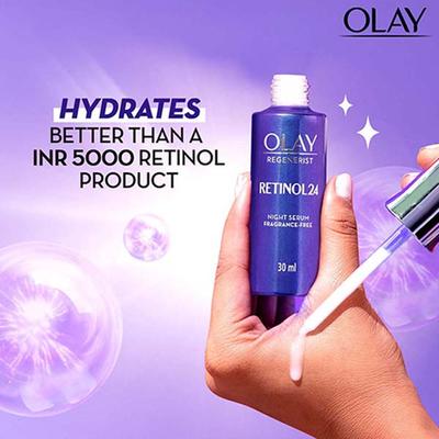 Olay Retinol Kit for Overnight Repair - Retinol Serum with Free Cleanser, 24h Hydration 1's - Night Cream