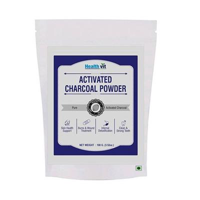 Healthvit Activated Charcoal Powder for Face Mask 100 gm - General Health