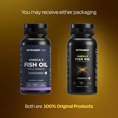 Nutrabay Omega 3 Fish Oil Triple Strength 1250mg Capsule 60 s - Omega Fish Oil Fatty Acids