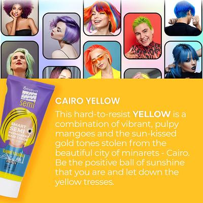 Anveya Cairo Yellow Semi Permanent Hair Color 100 ml - Crème