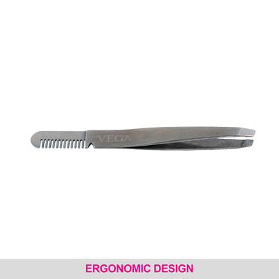 Vega 2 In 1 Brow Groomer And Tweezer (TWE - 01) 15 gm - Tweezers