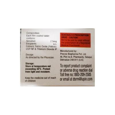 PIXAFLO 2.5 Tablet 10's - Blood Clot-Ant