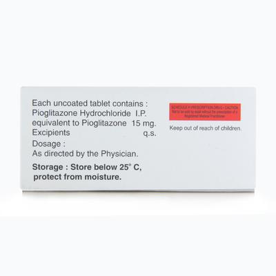 Pioglaz 15mg Tablet 10'S - Diabetes-Ant