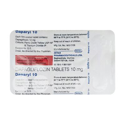 DAPARYL 10 Tablet 15's - Diabetes-Ant