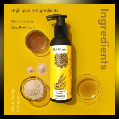 Bold Care Ketoconazole and Zinc Pyrithione Anti Dandruff Shampoo - For Men 200 ml - Shampoos