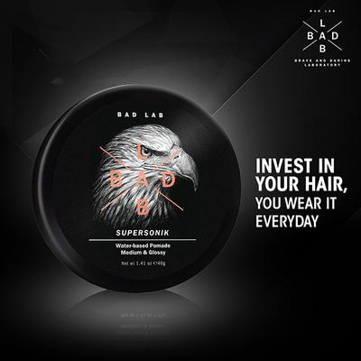 Bad Lab Supersonik Water-Based Pomade (Medium & Glossy) 80 gm - Pomades