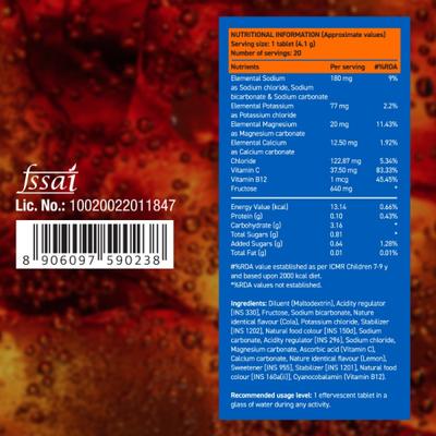 Fast&Up Reload Hydration & Energy Effervescent Tablet - Cola Flavour 20's - Energy Drinks