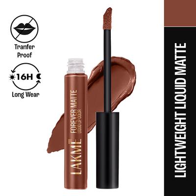 Lakme Forever Matte Liquid Lip, 16hr Lipstick, Nude Twist, 5.6ml - Liquid Lipsticks