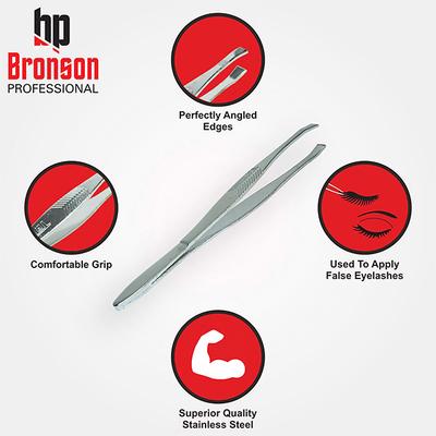 Bronson Professional Tweezer Plucker With Square Tip 1's - Nail Care