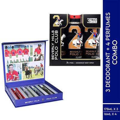 Beverly Hills Polo Club Classy Men Deo No.2 Trio Pack + Sport Series Collection Men EDT Set 589 ml 1's - Deodorants/Roll-Ons