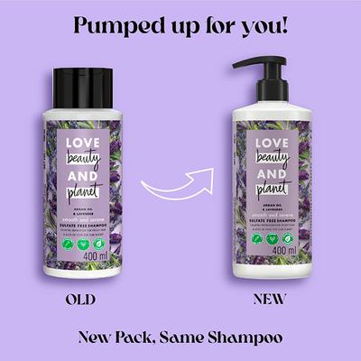 Love Beauty And Planet Argan Oil and Lavender Sulfate Free Smooth and Serene Shampoo 400 ml - Shampoos