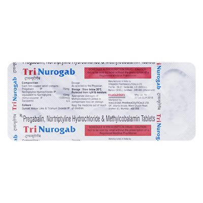 Trinurogab 75mg Tablet 10'S - Neuropathic Pain-Dru