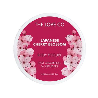 The Love Co. Japanese Cherry Blossom Body Yogurt - 72 Hour Intense Hydrating Shea Body Butter - Deep Moisturization for Winters With Pure Shea Butter for Nourishing Essential Body Care 200 gm - Body Butter