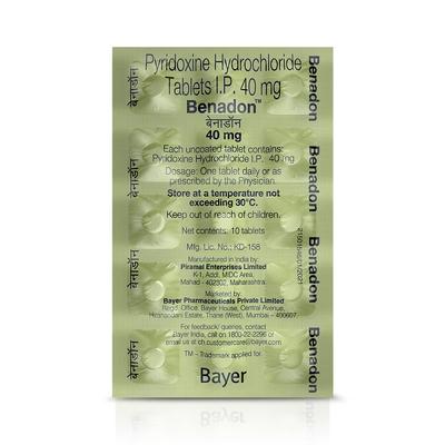 Benadon 40mg Tablet 10's - Supplements-Vam