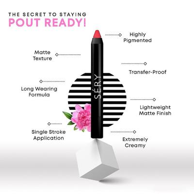 SERY Soft Matte Lip CrayonEternally Brown 2.4 gm - Lip Crayons