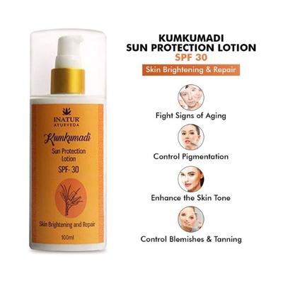 Inatur Kumkumadi Sun Protection Lotion SPF 30 100 ml - Lotions & Creams