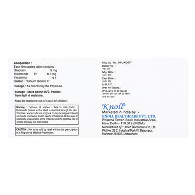 SILODONOL 8D Tablet 10's - Bladder And Prostate Disorders-Dru