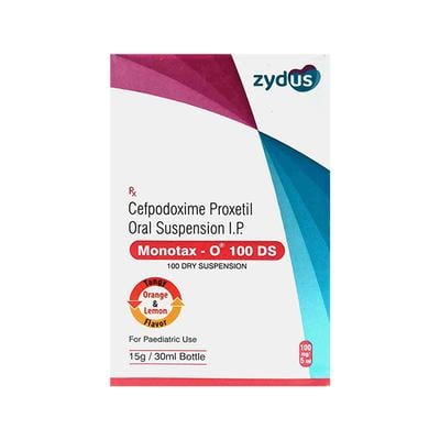 MONOTAX O 100 DS TANGY ORANGE & LEMON FLAVOR Dry Suspension 30ml - Bacterial Infections-Cep