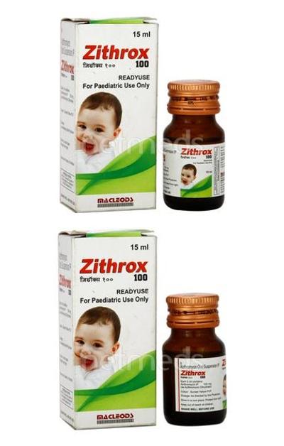 Zithrox 100mg Suspension 15ml - Bacterial Infections-Mac