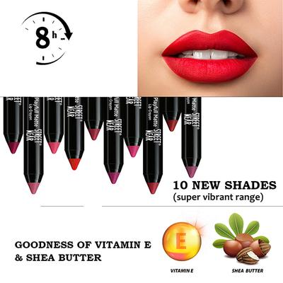 Street Wear Playfull Matte Lip Crayon - Dude Red 2.9 gm - Lip Crayons