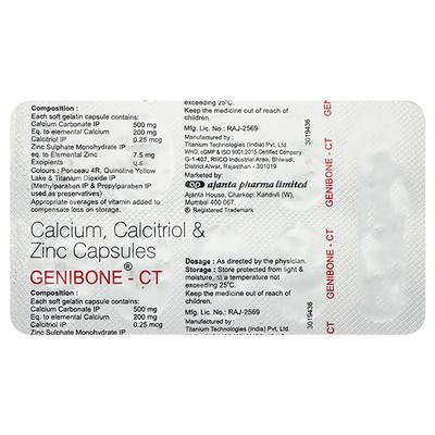 GENIBONE CT Capsule 10's - Bone Metabolism-Age
