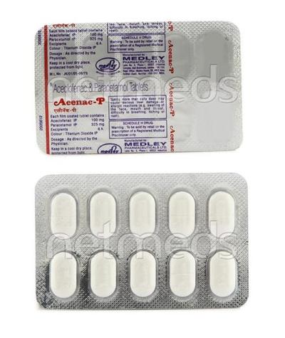 Acenac P Tablet 10'S - Pain relief-Ano