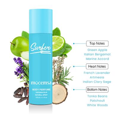 Mocemsa Surfer Pour Homme Long Lasting Luxury Body Perfume, Fragrance Crafted in Spain 150 ml - Men Perfumes (Edt/Edp)