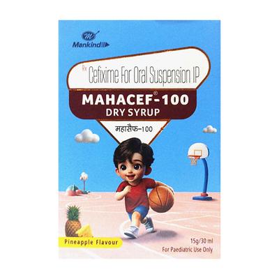 MAHACEF 100 PINEAPPLE FLAVOUR Dry Syrup 30ml - Bacterial Infections-Cep