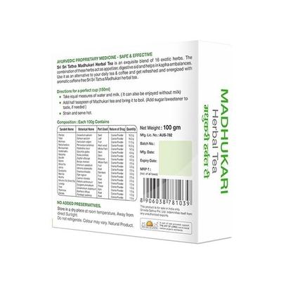 Sri Sri Tattva Madhukari Herbal Tea 100 gm - Teas