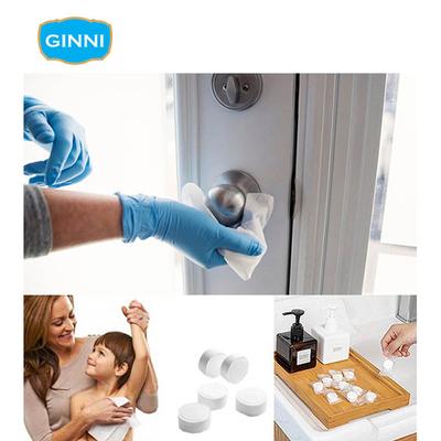 GINNI Magic Tablet Coin Tissue Compressed Coin Towels Expands With Water 50's - Make Up Removers