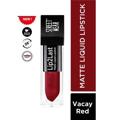 Street Wear Lip2Last Matte Liquid Lipstick - Vacay Red 5 ml - Liquid Lipsticks