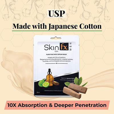 Skin Fx Purifying Men Serum Mask 25 ml - Sheet Masks