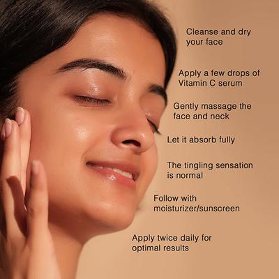 Cos IQ Vitamin C 8 percent Face Serum Only 2 Ingredients Safe and Effective Skin Brightening Serum 30 ml - Face Serum