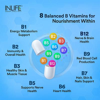 INLIFE B Complex Vegetarian Capsules 60's - Multi-Vitamins
