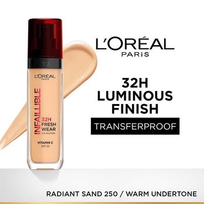 L'Oreal Paris Infallible 32H Fresh Wear Foundation SPF 25 + Vitamin C 250 30 ml - Foundation