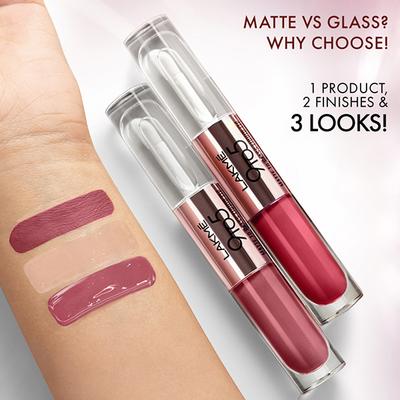 Lakme 9 to 5 Matte to Glass Liquid Lip - Tropical Princess 7.6 ml - Liquid Lipsticks