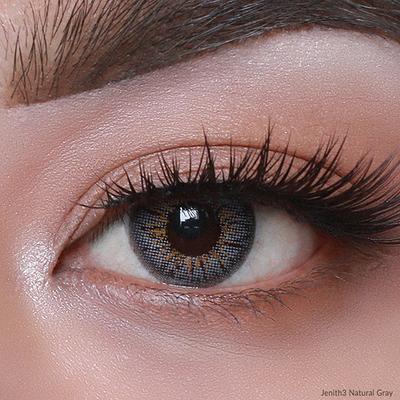 O-Lens Jenith 6Month Coloured Contact Lenses - Natural Grey ( 0.00 ) 1's - Eyecare Lenses