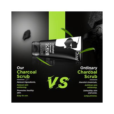 Qraamen Activated Bamboo Charcoal Scrub with Essential Oils 100 gm - Face Scrubs