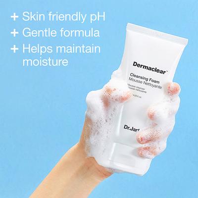 Dr.Jart+ Dermaclear pH Cleanser Foam Face Wash - Daily Gentle Cleanser 120 ml - Face Wash & Cleansers