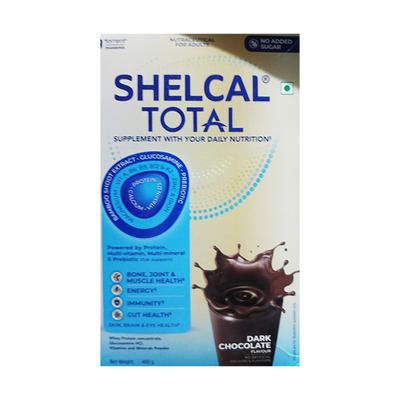 SHELCAL TOTAL NO ADDED SUGAR DARK CHOCOLATE FLAVOUR Powder 400g - Multi-Vitamins