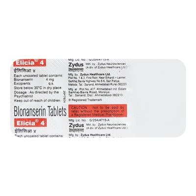 Elicia 4mg Tablet 10'S - Psychosis-Ans