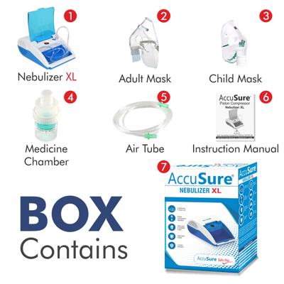 AccuSure Nebulizer (XL) Machine For Adults & Kids 1's - Blood Pressure Monitors