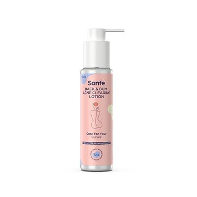 Sanfe Back & Bum Acne Clearing Lotion - Shea Butter & Peach Extracts 100 ml - Lotions & Creams