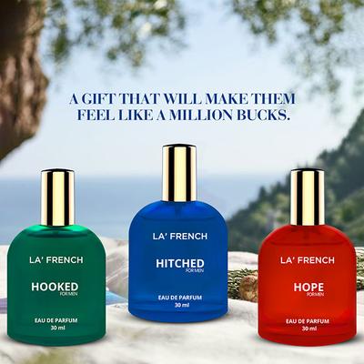 La French Hooked, Hitched and Hope Perfume Gift Set for Men 90 ml - Men Perfumes (Edt/Edp)