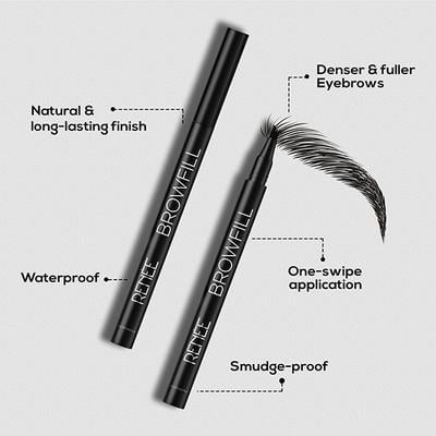 Renee Browfill Eyebrow Pen - Black 1 ml - Eyebrow Pencils & Enhancers