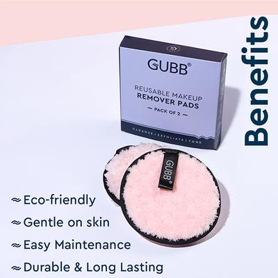Gubb Makeup Remover Puff 12cm 2's - Make Up Removers