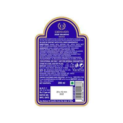 Denver Shine Beer Shampoo 200 ml - Shampoos