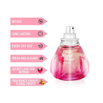 Insight Cosmetics Heart Beat Eau De Perfume 50 ml - Women Perfumes (Edt/Edp)