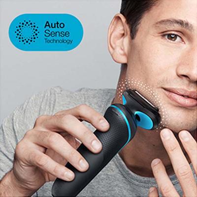 Braun Electric Shaver for Men, Series 5 51-M1200s, Wet and Dry Electric Shaver with Precision Trimmer Black and Turquoise 330 gm - Grooming Kits