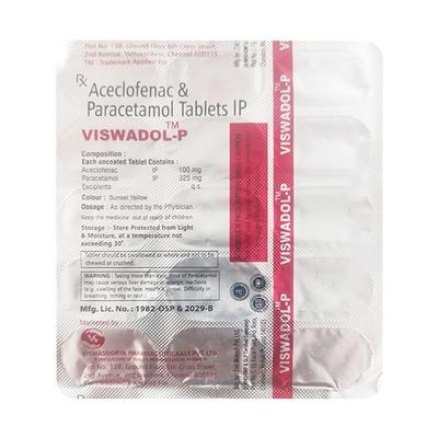 VISWADOL P Tablet 15's - Pain relief-Nsa